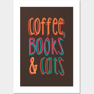 Coffee, Books and Cats Posters and Art